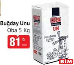 OBA BUĞDAY UNU 5 KG UN OBA BUĞDAY UNU 5 KG UN